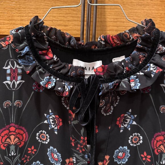 Anthropologie Laia Maxi Dress, Black Motif, SZ L - Picture 4 of 11